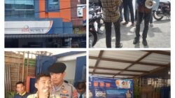 DIDUGA TAK PRO RAKYAT KECIL, KBPP POLRI KOTAPINANG GELAR AKSI DAMAI DI DEPAN BANK SUMUT