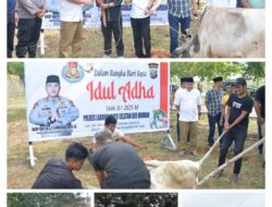 Idul Adha 1446 H, Polres Labusel Sembelih 11 Sapi dan 1 Kambing: Wujud Kepedulian dan Semangat Berbagi