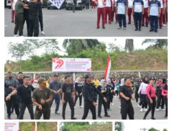 Meriah! Polres Labusel Gelar Olahraga Bersama TNI, Pemkab, Kejari, dan Masyarakat Sambut Hari Bhayangkara ke-79