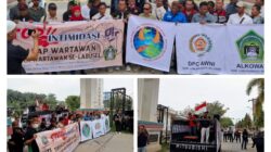 “Ratusan Wartawan Kepung Mapolres dan Kemenag Labusel: Usut Intimidasi dan Dugaan Korupsi BOS Yayasan Darul Muhsinin!”
