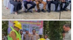 Wakil Bupati Labusel Syahdian Purba Hadiri Peletakan Batu Pertama Pembagunan Jembatan Merah Putih Presisi Aek Torop – Riau